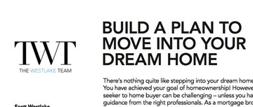 BUILDING A PLAN TO MOVE INTO YOUR DREAM HOME