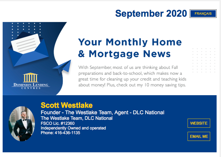 Monthly Mortgage Newsletter - September 2020