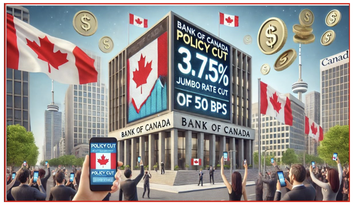 Bank of Canada Cuts Policy Rate By 50 BPs