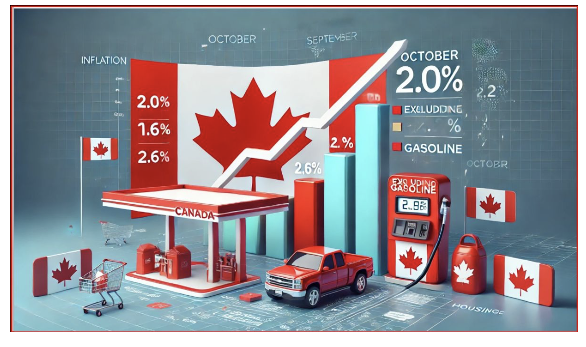 Canadian Inflation increased to 2.0% y/y in October--up from 1.6% in September owing to a smaller decline in gasoline prices.