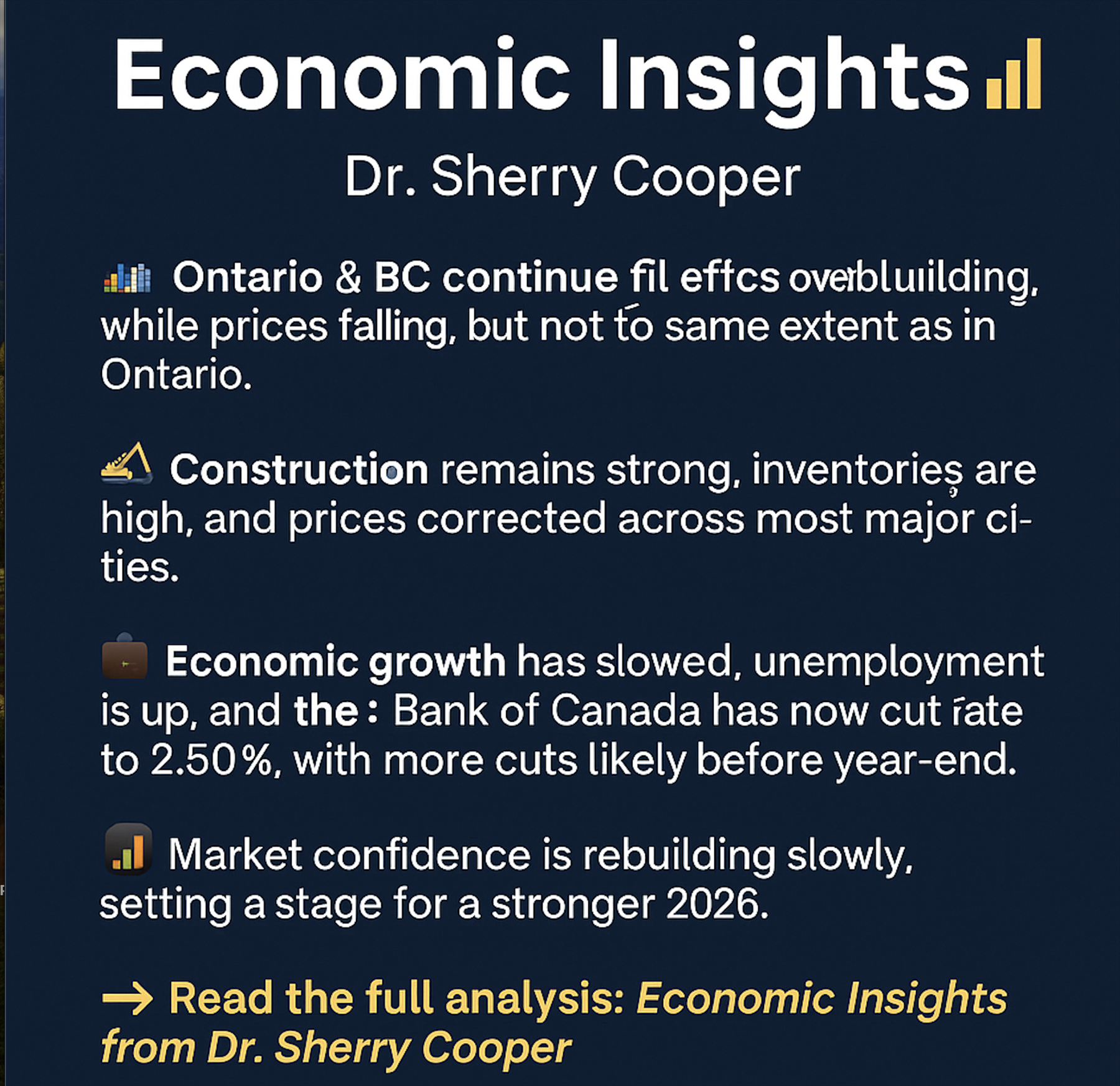 Economic Insights from Dr. Sherry Cooper